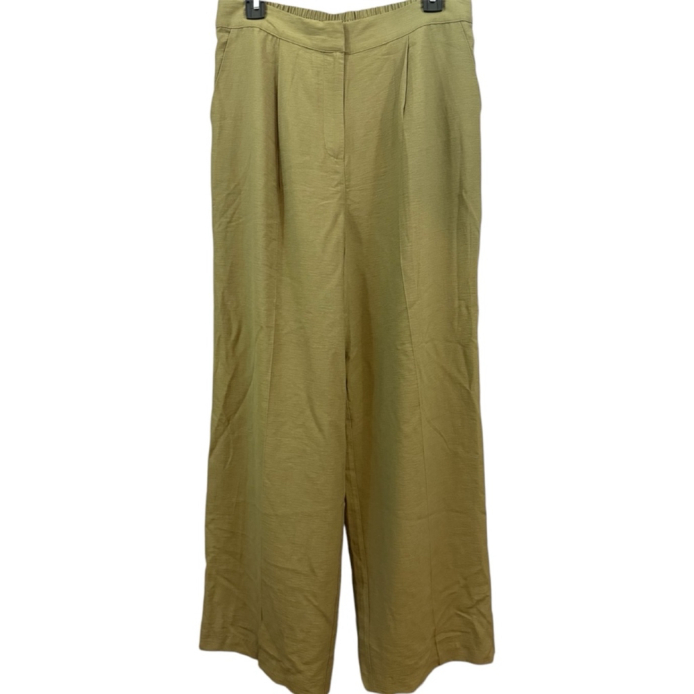HOUSE OF HARLOW 1960 NWOT women’s olive green wide leg pull on trousers